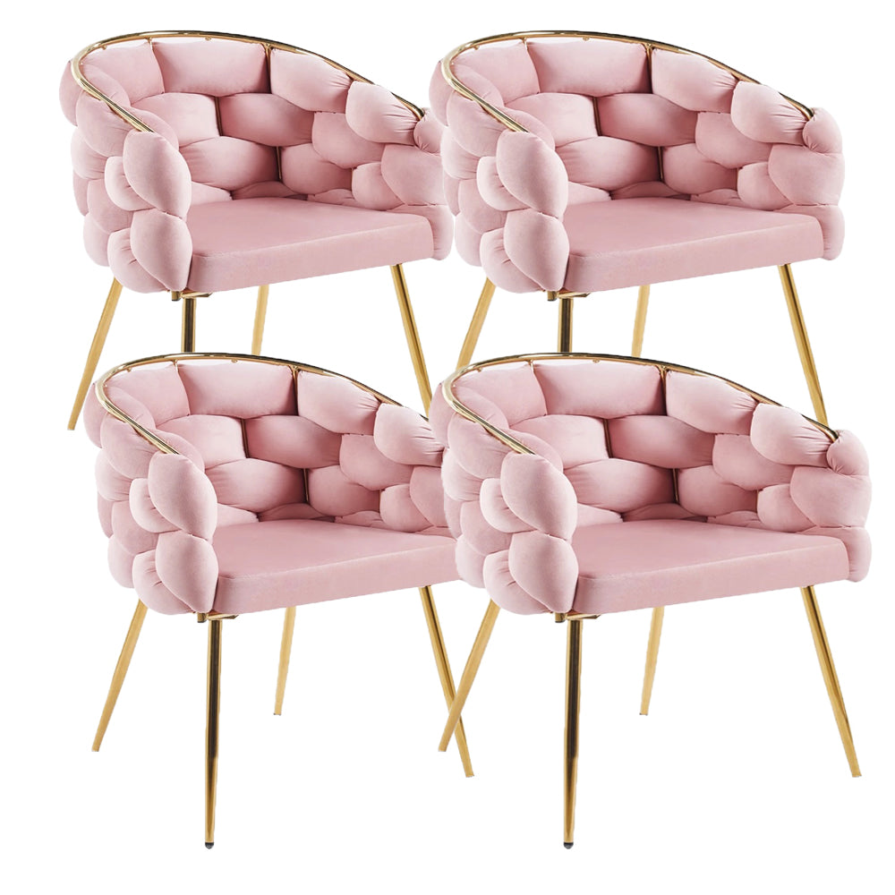 Set scaune bucatarie/living/dinning, cu picioare metalice, husa catifea