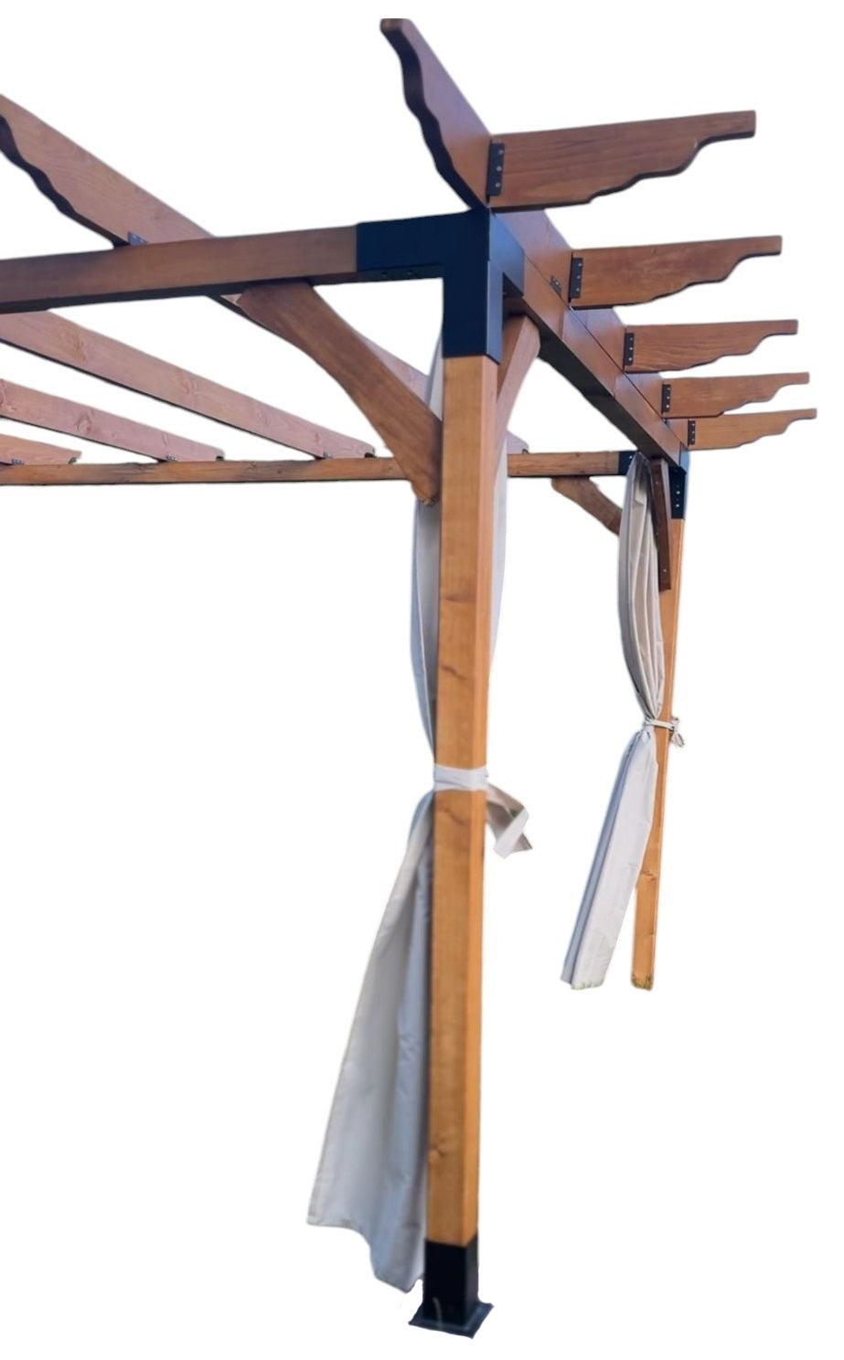 Pergola foisor pavilion lemn pentru gradina sau curte, conectori metalici, umbrar curte