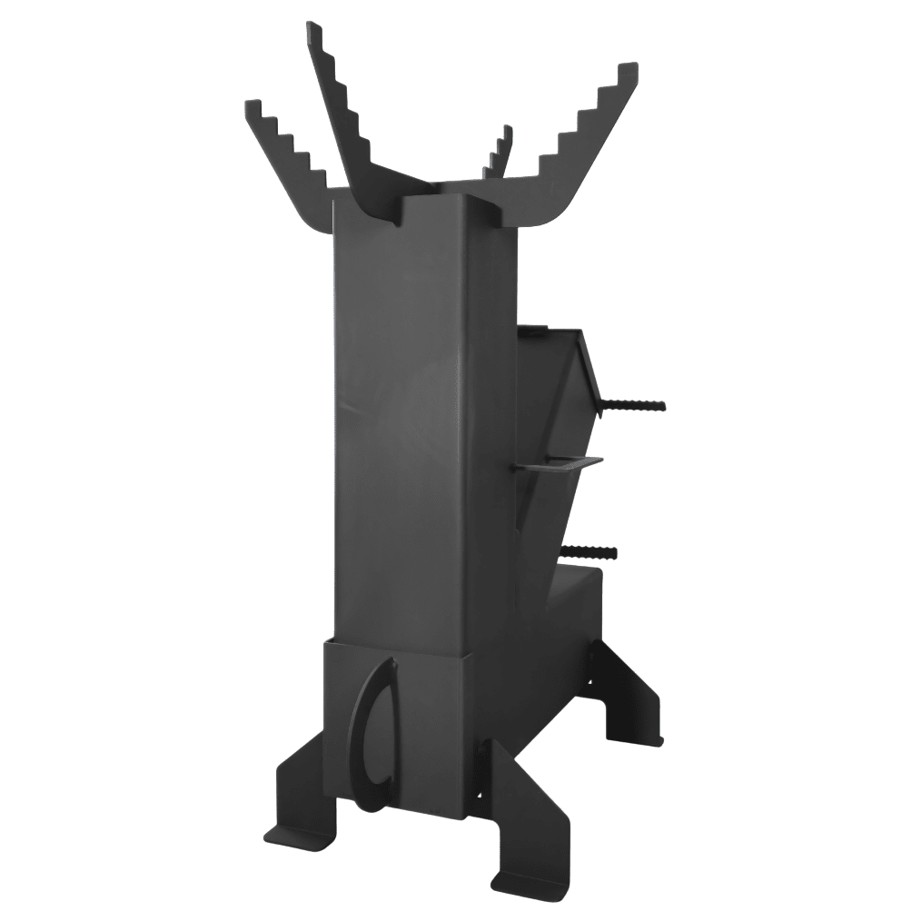 Soba de gatit cu manere, pe lemne, cu plita, otel, portabila, pentru disc si ceaun, 65x35x80 cm - BUZ.RO