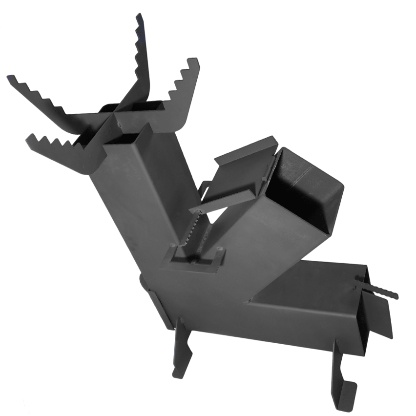 Soba de gatit cu manere, pe lemne, cu plita, otel, portabila, pentru disc si ceaun, 65x35x80 cm - BUZ.RO