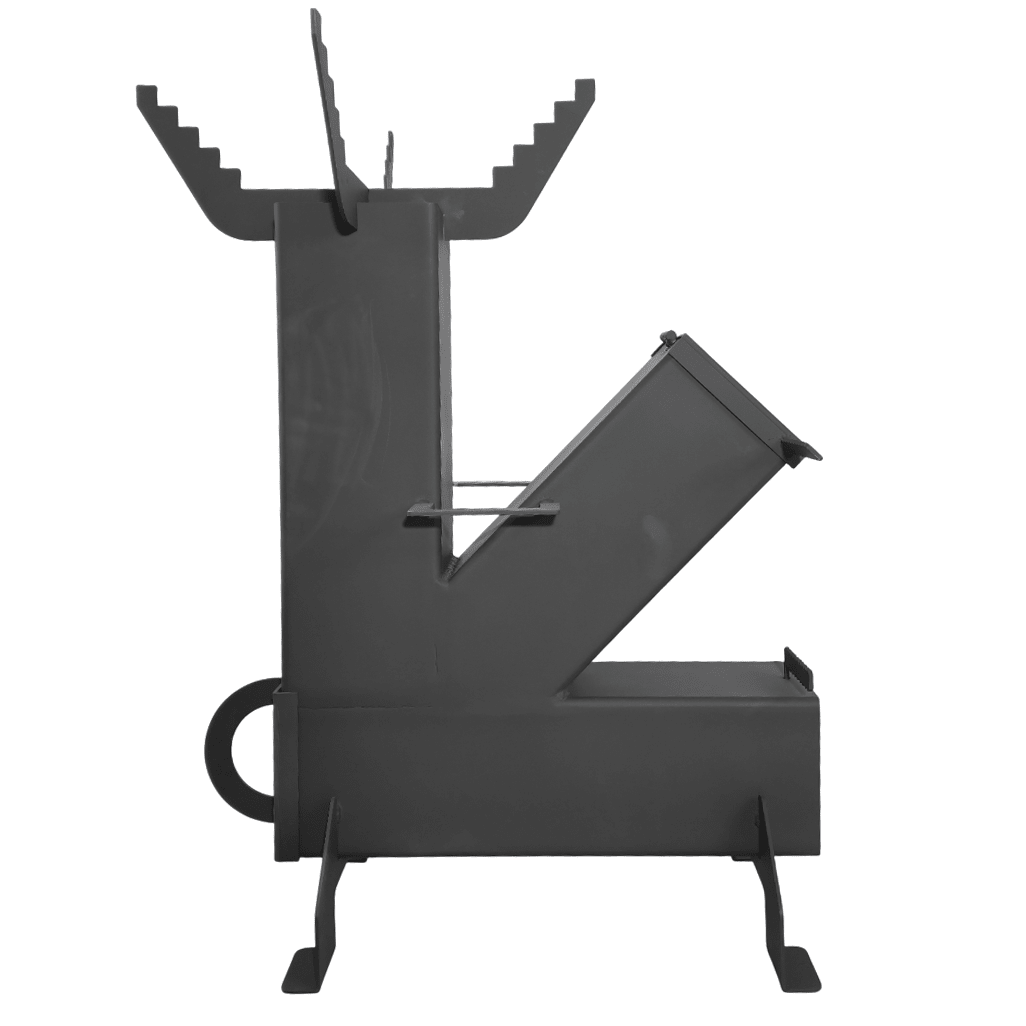 Soba de gatit cu manere, pe lemne, cu plita, otel, portabila, pentru disc si ceaun, 65x35x80 cm - BUZ.RO