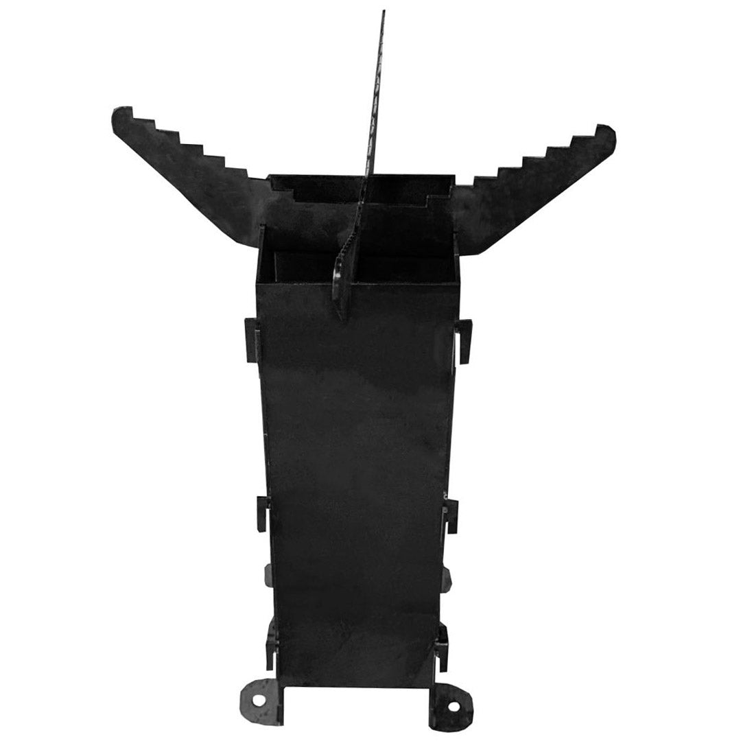 Soba de gatit pe lemne cu manere, soba cu plita, otel carbon, portabila, pentru disc si ceaun, 65.5x35x33cm VOPSITA