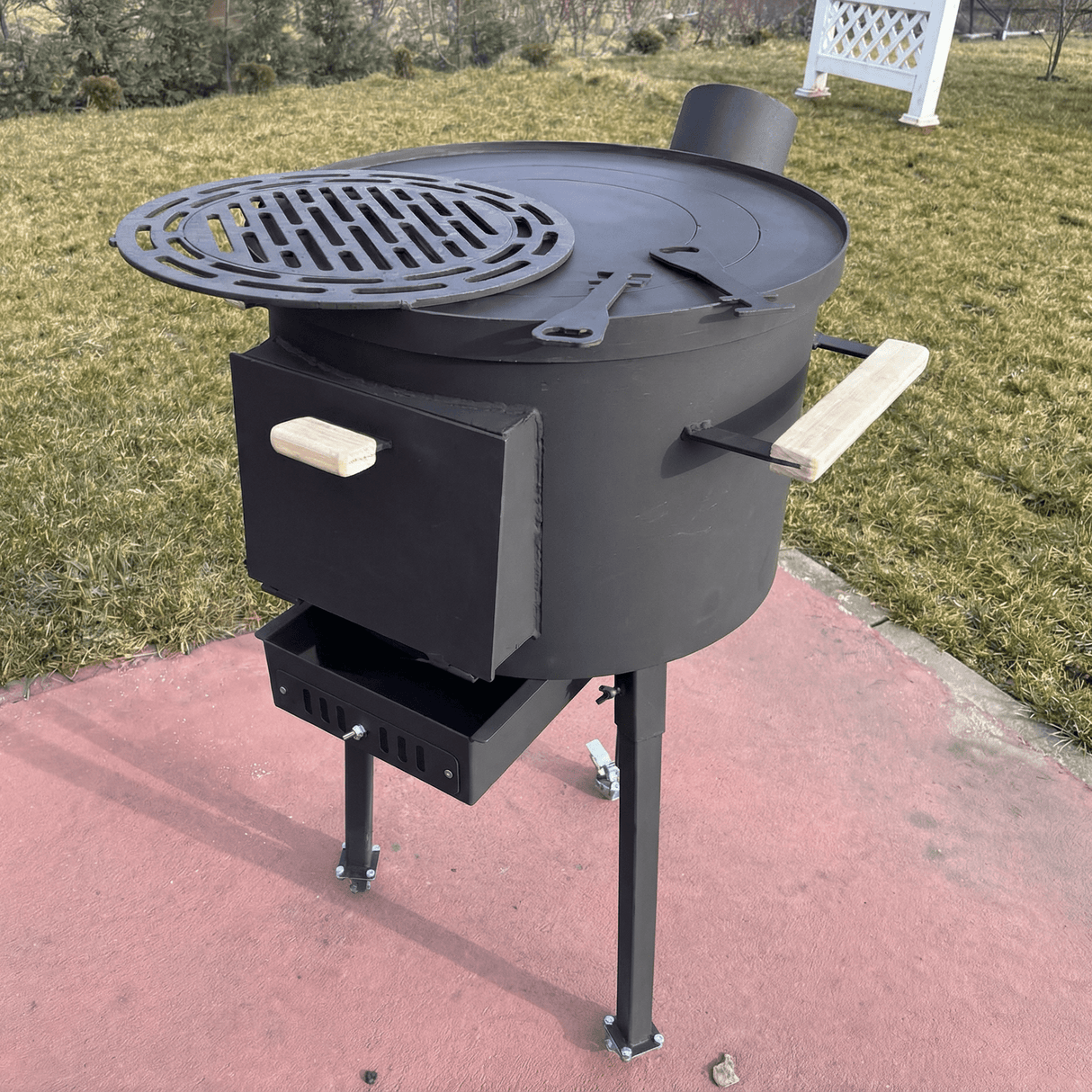 Soba pe lemne|4 in 1 |Plita Godin| Gratar Gradina|Ceaun|Disc - BUZ.RO