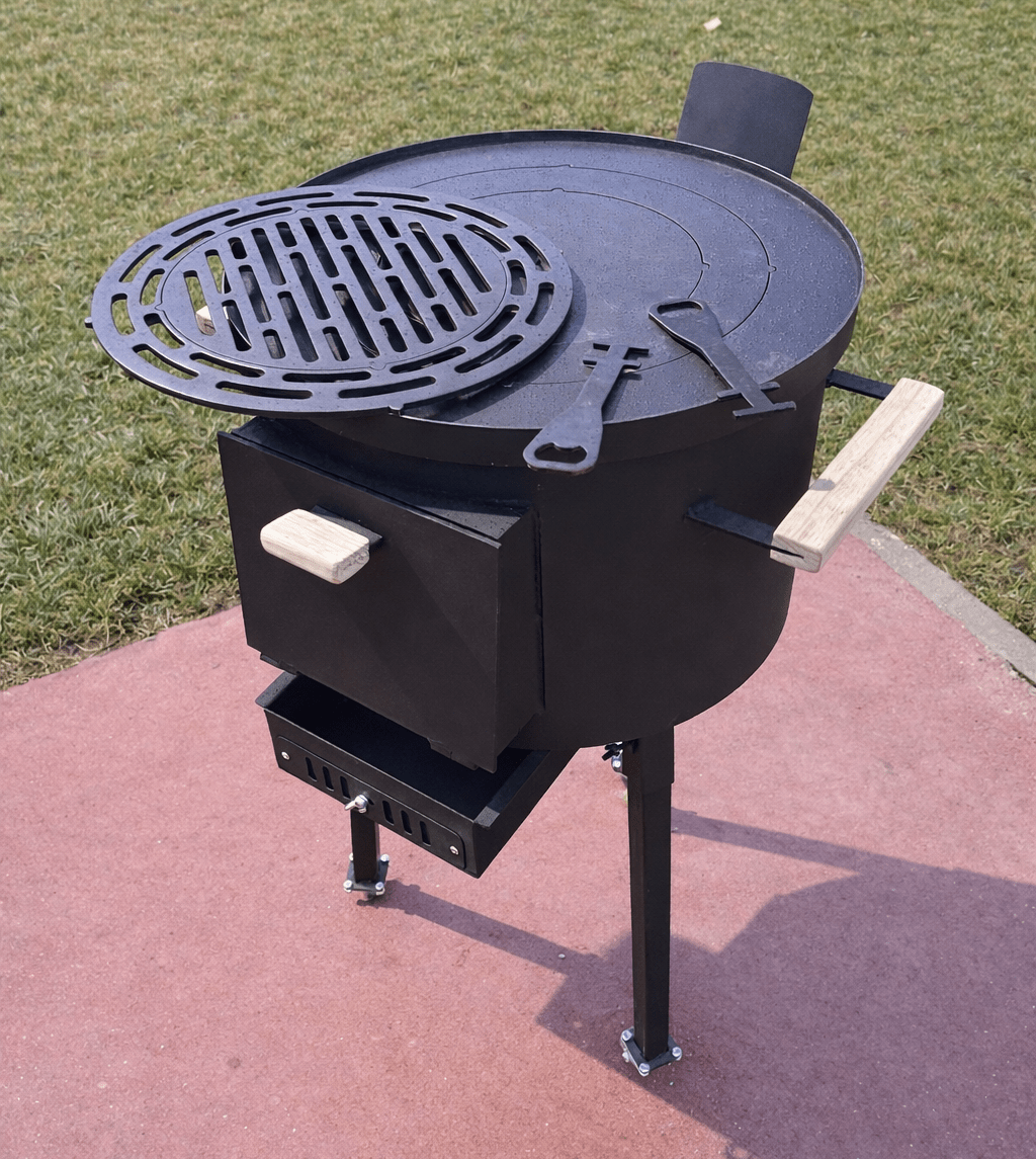 Soba pe lemne|4 in 1 |Plita Godin| Gratar Gradina|Ceaun|Disc - BUZ.RO