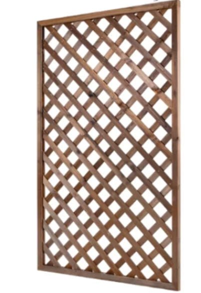 Spalier pentru ghivece din lemn, pentru gradina sau terasa, 90×150 cm, maro - BUZ.RO