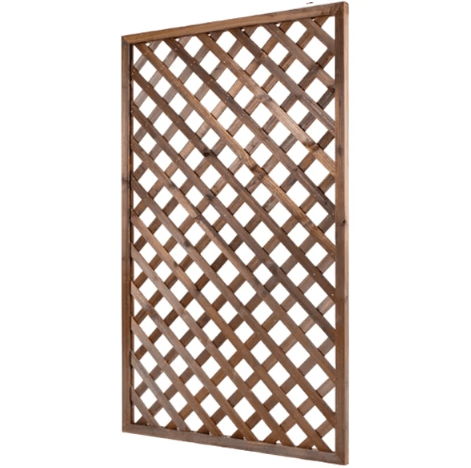 Spalier pentru ghivece din lemn, pentru gradina sau terasa, 90Ax150 cm/60x150 cm, maro - BUZ.RO