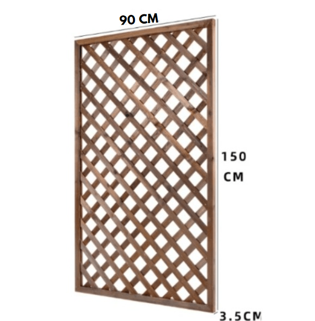Spalier pentru ghivece din lemn, pentru gradina sau terasa, 90Ax150 cm/60x150 cm, maro - BUZ.RO