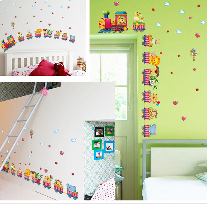 Sticker autocolant de perete pentru camera copilulu, rezistent la zgarieturi si apa, 158x52 cm, diverse modele