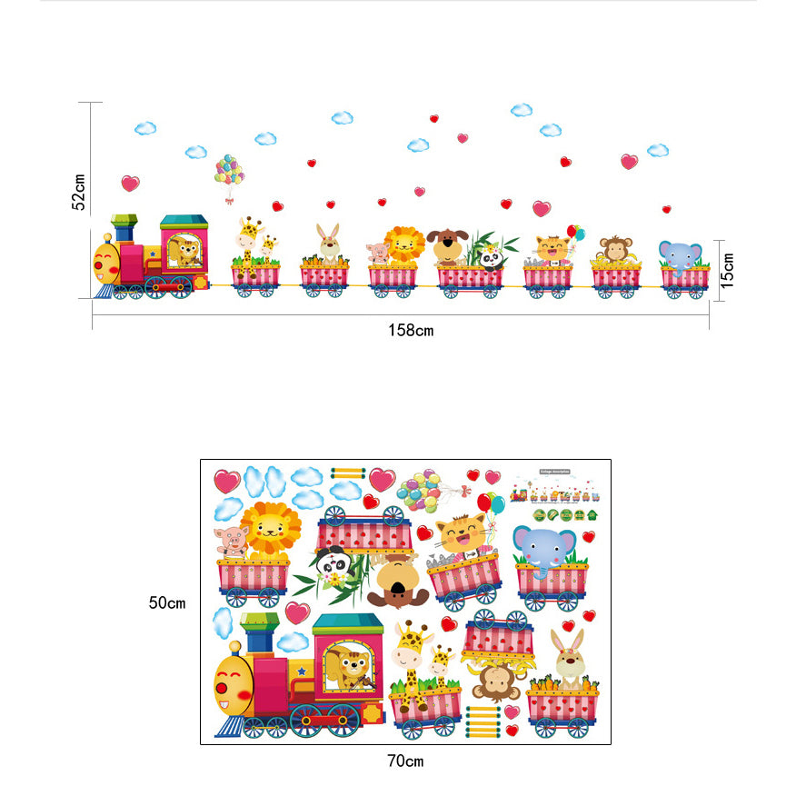 Sticker autocolant de perete pentru camera copilulu, rezistent la zgarieturi si apa, 158x52 cm, diverse modele
