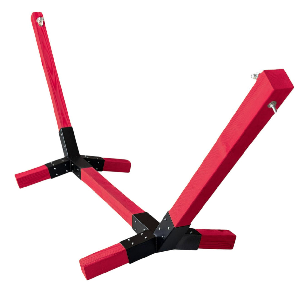 Suport hamac din lemn, stand pentru gradina sau terasa cu conectori metalici, rezistent,330x135x90cm, max 350kg - BUZ.RO