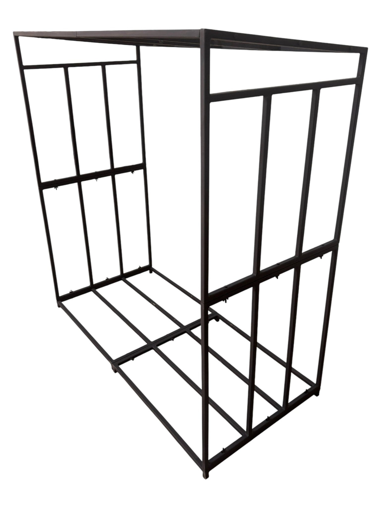 Suport lemne din metal, demontabil – fier, 150x70x150, Negru, buz, - BUZ.RO