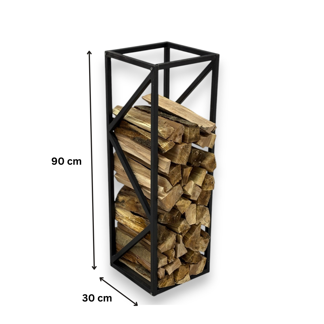 Suport lemne, metalic, 90x30 cm, negru