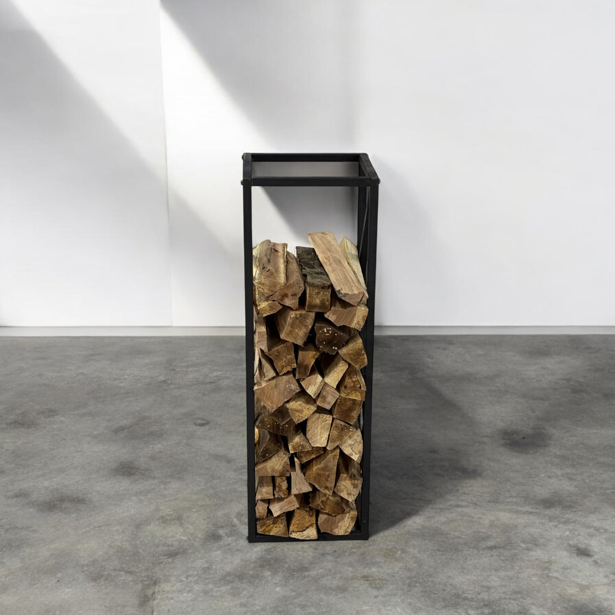 Suport lemne, metalic, 90x30 cm, negru