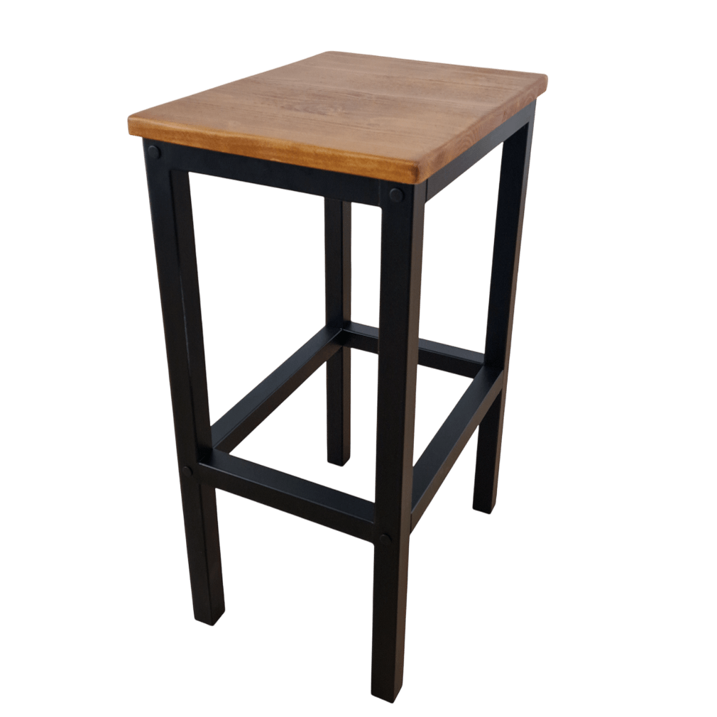 Taburet bucatarie lemn si metal, 38x28x65 cm - BUZ.RO