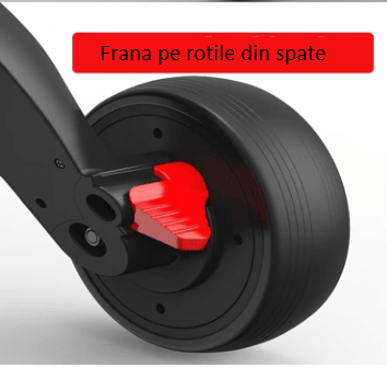 Tricicleta copii, pliabila, pedale, maner control parental reglabil, suport picioare, parasolar reglabil, cos, pedale, centura de siguranta, varsta 6 luni - 5 ani, gri - BUZ.RO