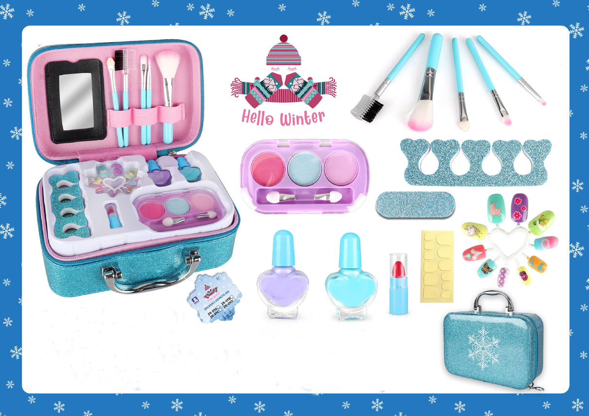 Trusa beauty fetite , make-up , unghii , ruj , multiple accesorii