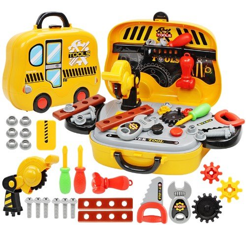 Trusa de scule mester pt copii cu cleste,chei si alte acceorii, 27 piese - BUZ.RO
