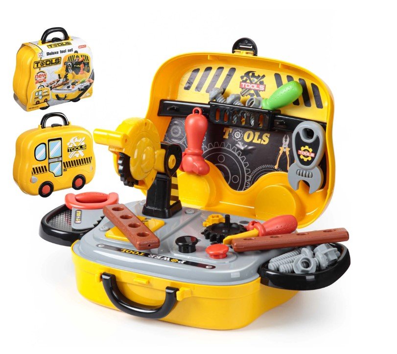 Trusa de scule mester pt copii cu cleste,chei si alte acceorii, 27 piese - BUZ.RO