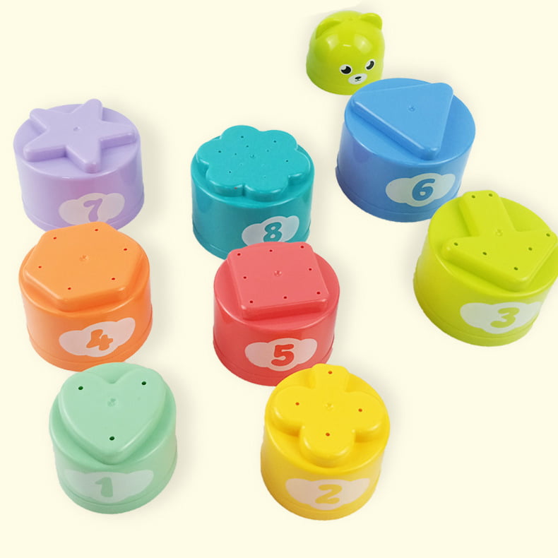 Cuburi de stivuit, cuburi colorate, turnulet din cuburi, set de construit cu numere si litere