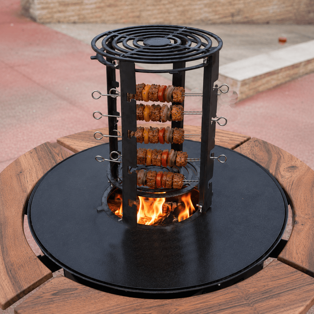 Turnulet pentru afumat |afumatoare mobila pentru firepit| coacere lenta| 4 nivele| - BUZ.RO