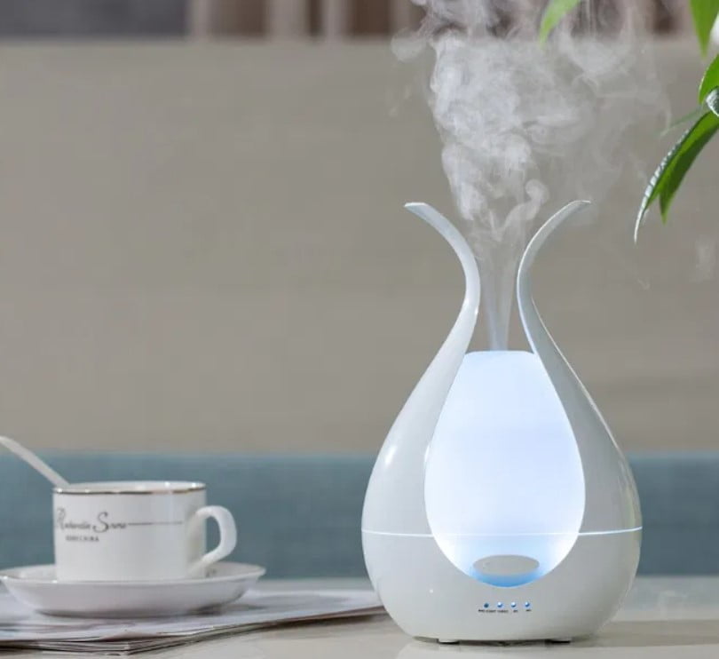 Umidificator aer, purificator aer, difuzor, aromaterapie, ultrasunete, 7 culori - BUZ.RO