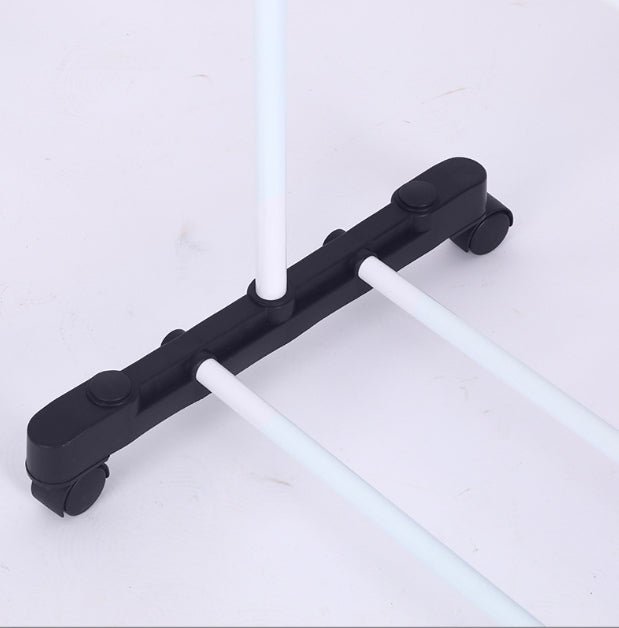 Uscator de rufe metalic, pliabil, cu suport de umerase pentru haine, raft pentru incaltaminte, 3 etaje, 170x 64 cm - BUZ.RO