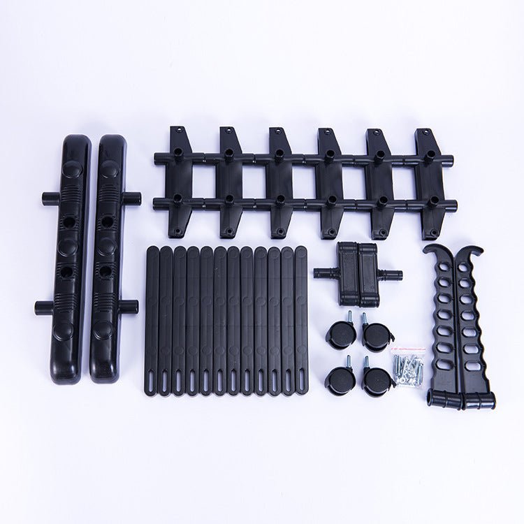 Uscator de rufe metalic, pliabil, cu suport de umerase pentru haine, raft pentru incaltaminte, 3 etaje, 170x 64 cm - BUZ.RO