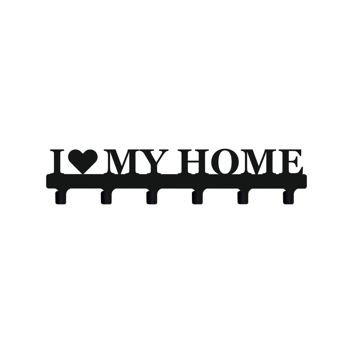 Cuier hol/baie/sufragerie , de Perete Metalic Negru Tip love my home– Modern