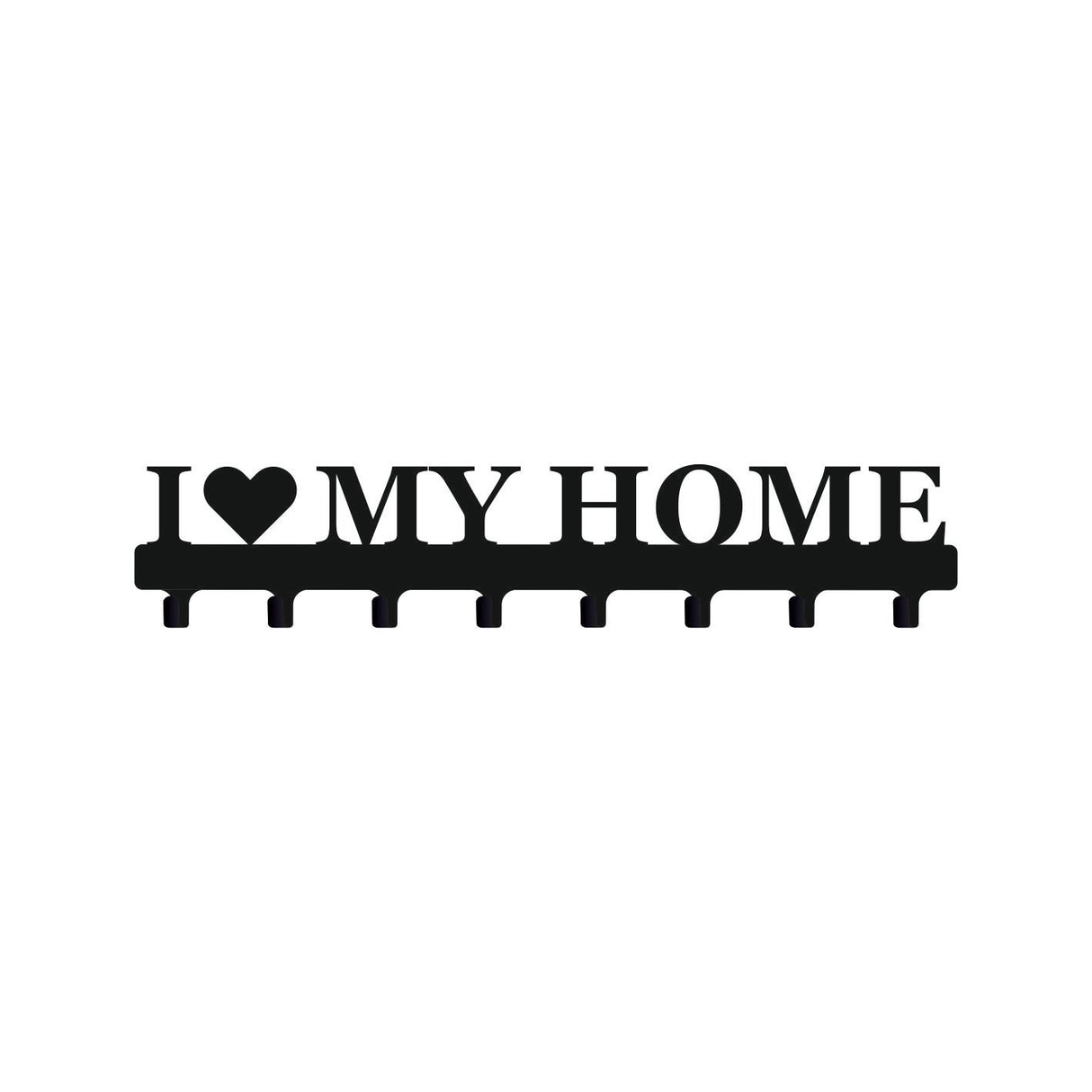 Cuier hol/baie/sufragerie , de Perete Metalic Negru Tip love my home– Modern