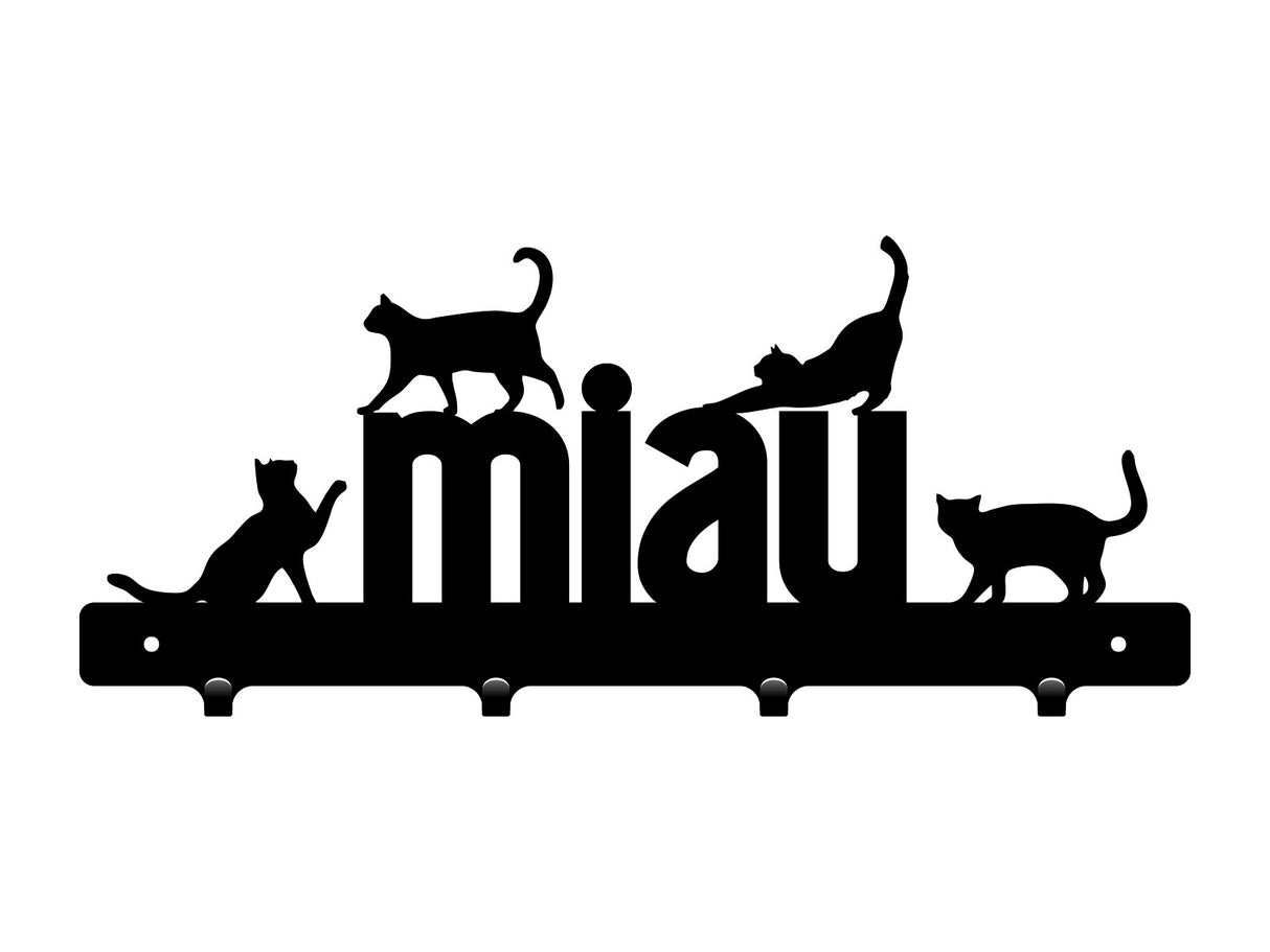 Cuier hol/baie/sufragerie , de Perete Metalic Negru Pisica– Modern