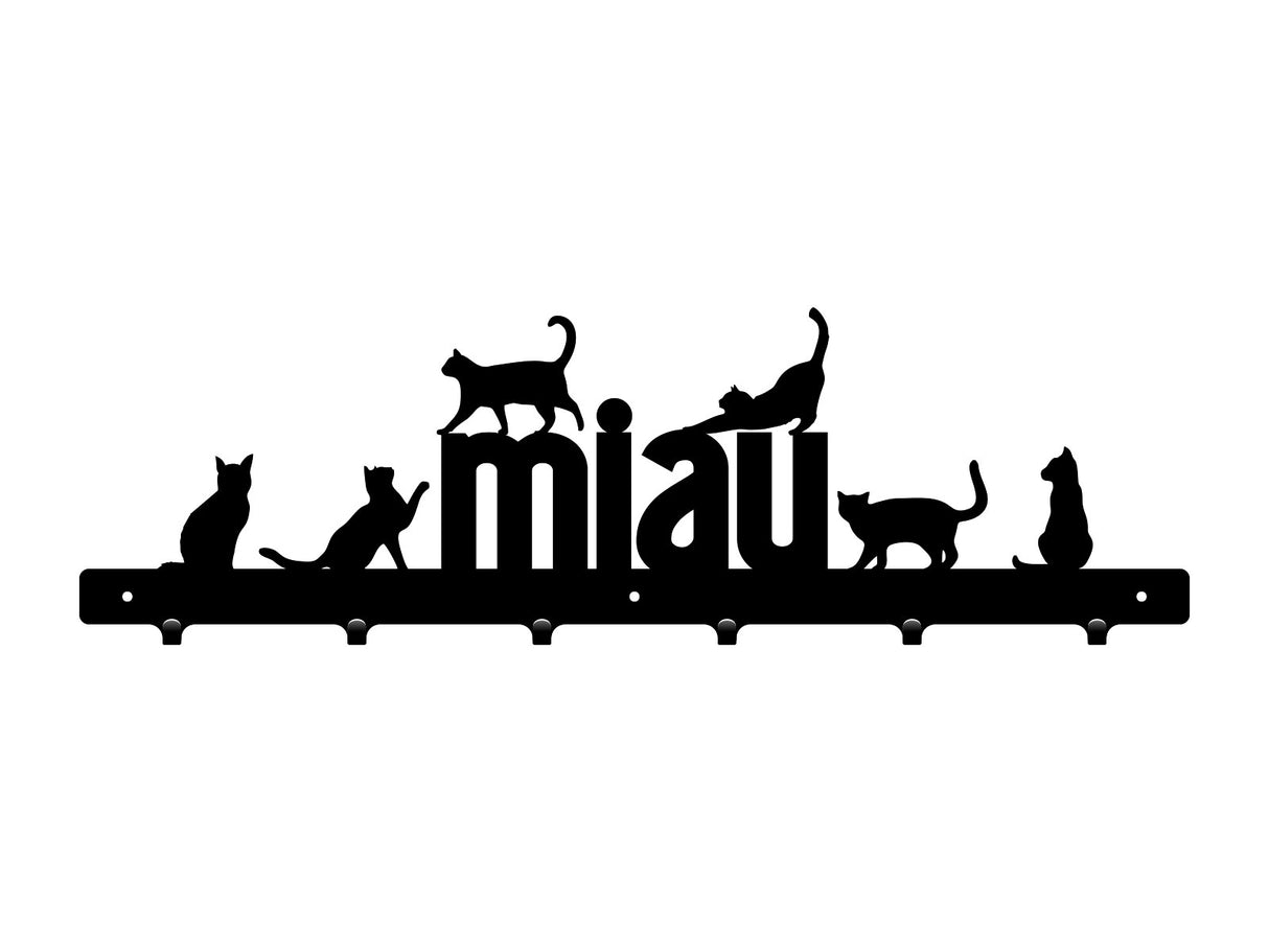 Cuier hol/baie/sufragerie , de Perete Metalic Negru Pisica– Modern