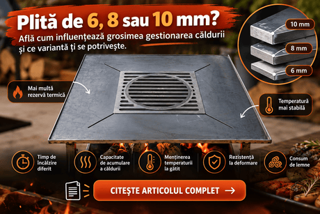 Cum alegi plita de 6, 8 sau 10 mm? Vezi ce grosime se potrivește stilului tău de gătit la foc. - BUZ.RO