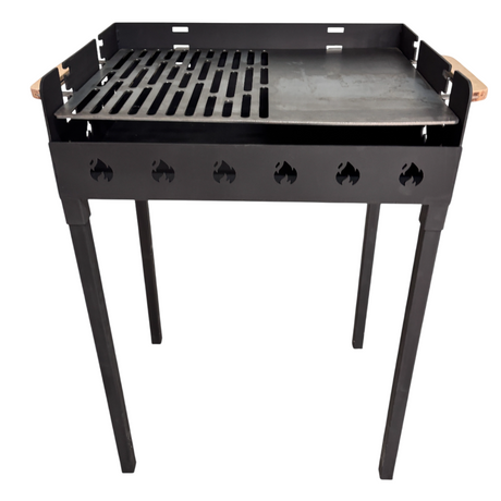 Gratar Gradina 3 mm+ plita, reglabil pe inaltime de gatire , 65X45X h95 CM