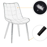 Scaun catifea, scaun bucatarie, scaun bar, scaun dining, scaun tapitat, cadru metalic, perna burete, elegant, ergonomic 85.5x 46 cm NEGRU