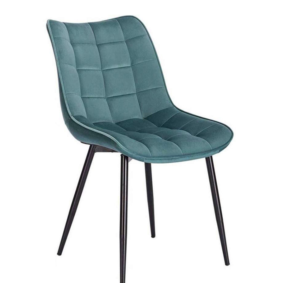 Scaun catifea, scaun bucatarie, scaun bar, scaun dining, scaun tapitat, cadru metalic, perna burete, elegant, ergonomic 85.5x 46 cm NEGRU