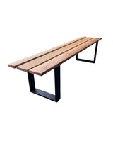 Set Mobilier Gradina sau terasa, picnic, Masa cu Banca Lemn Masiv 1.8m x 68cm , Gradina cu Banca 1.8m x 39 cm si Picioare din metal