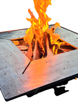 Gratar de  gradina  75x75 cm fire pit cu Plita 6, 8 sau 10 mm Otel dur