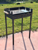 Gratar gradina portabil, cu masa polita lucru reglabil pe inaltime de gatire  65X45X95 CM