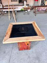 Gratar de  gradina  Corten  Plita 10, 8 sau 6 mm 75x75 cm fire pit