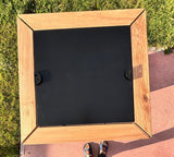 Gratar de  gradina, 5 in 1 ,fire pit cu Plita 10 mm Otel ,Cu Blat din Lemn,Suport Ceaun/Disc ,Gratar de curte