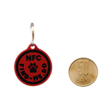 Medalion inteligent NFC Find-Me rosu pentru caini si pisici