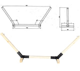 Suport hamac din lemn, stand pentru gradina sau terasa cu conectori metalici, rezistent,330x135x90cm, max 350kg