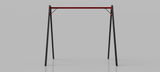 Leagan gradina copii/adulti, balansoar dublu de curte, metalic, cu accesorii incluse, cuib suspendat, 2,4x2,1m