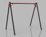 Leagan gradina copii/adulti, balansoar dublu de curte, metalic, cu accesorii incluse, cuib suspendat, 2,4x2,1m