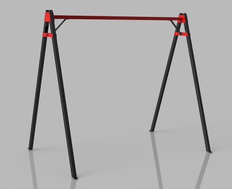 Leagan gradina copii/adulti, balansoar dublu de curte, metalic, cu accesorii incluse, cuib suspendat, 2,4x2,1m