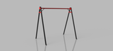 Leagan gradina copii/adulti, balansoar dublu de curte, metalic, cu accesorii incluse, cuib suspendat, 2,4x2,1m