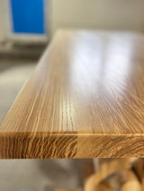 Masa lemn masiv, cu cadru din lemn masiv, Ofelia, 240x100x76 cm