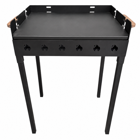 Gratar portabil, reglabil pe inaltime de gatire , cu bare rotunde din otel carbon, pentru camping, gradina, 65X45X95 CM Grosime tabla 4 mm