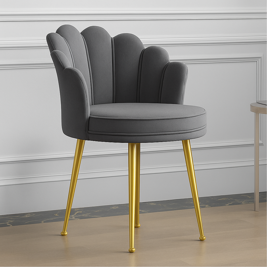 Scaun bucatarie, dining, tapitat, catifea, cadru metalic, elegant