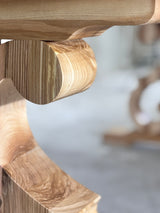 Masa lemn masiv, cu cadru din lemn masiv, Ofelia, 240x100x76 cm